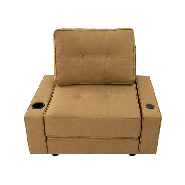 Adjustable backrest folding technical fabric three-in-one sofa bed chair