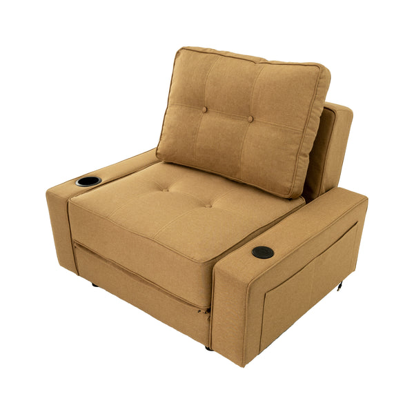 Adjustable backrest folding technical fabric three-in-one sofa bed chair