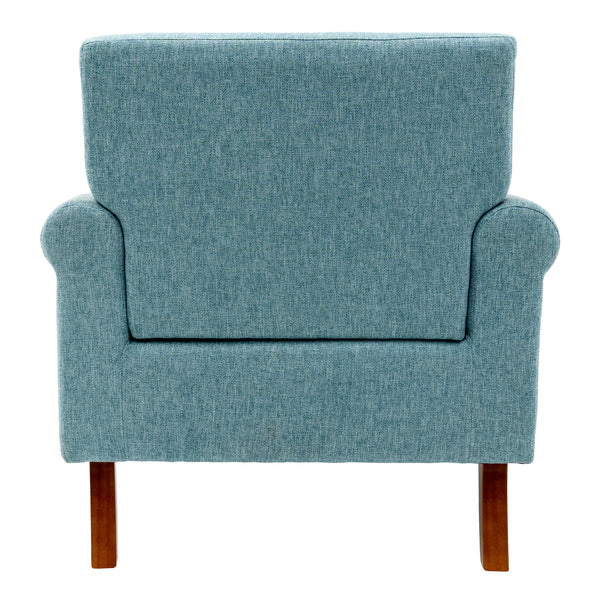 Modern upholstered rivet calabash leg armchair
