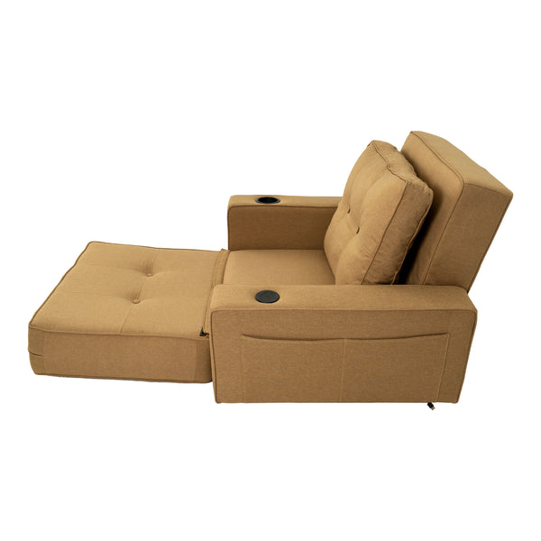 Adjustable backrest folding technical fabric three-in-one sofa bed chair