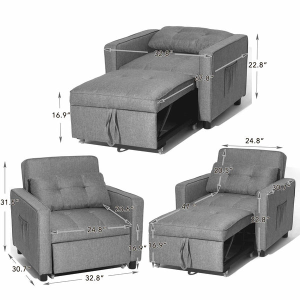 Versatile sofa chair bed