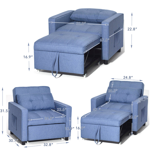 Versatile sofa chair bed