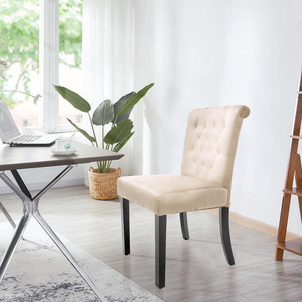 Waytrim 2PCS Dutch Velvet Dining Chair