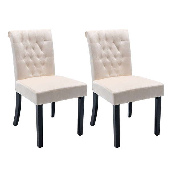 Waytrim 2PCS Dutch Velvet Dining Chair