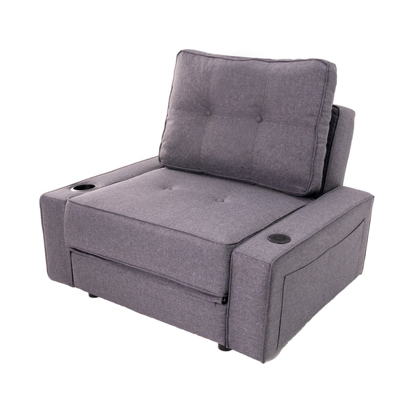 Adjustable backrest folding technical fabric three-in-one sofa bed chair