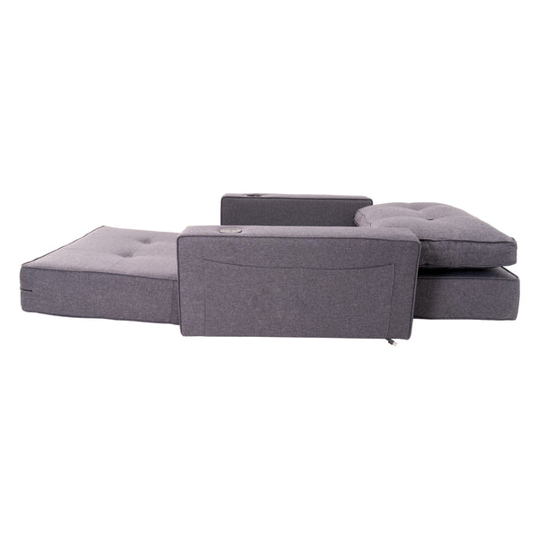 Adjustable backrest folding technical fabric three-in-one sofa bed chair