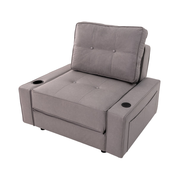 Adjustable backrest folding technical fabric three-in-one sofa bed chair