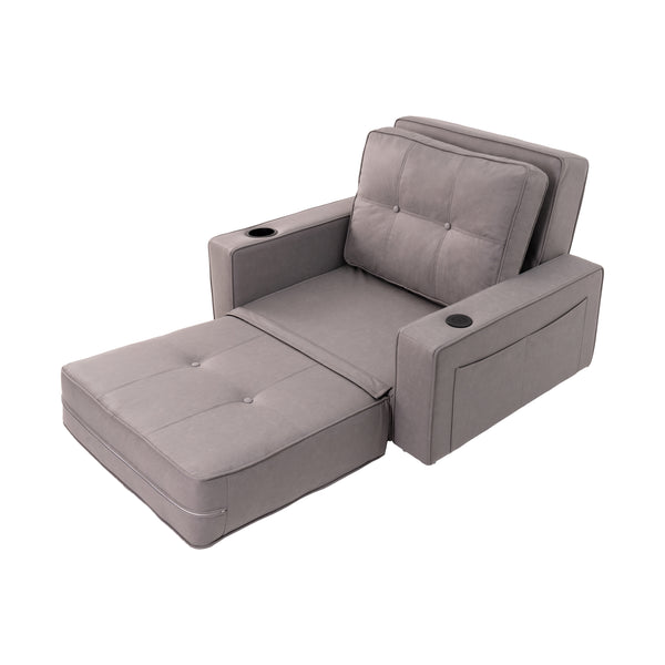 Adjustable backrest folding technical fabric three-in-one sofa bed chair