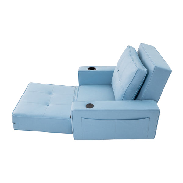 Adjustable backrest folding technical fabric three-in-one sofa bed chair