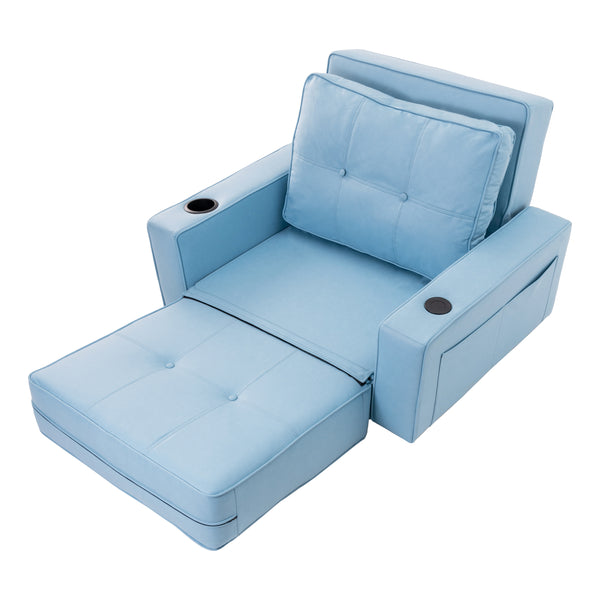 Adjustable backrest folding technical fabric three-in-one sofa bed chair