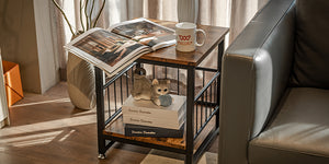 metal frame nightstand with drawer