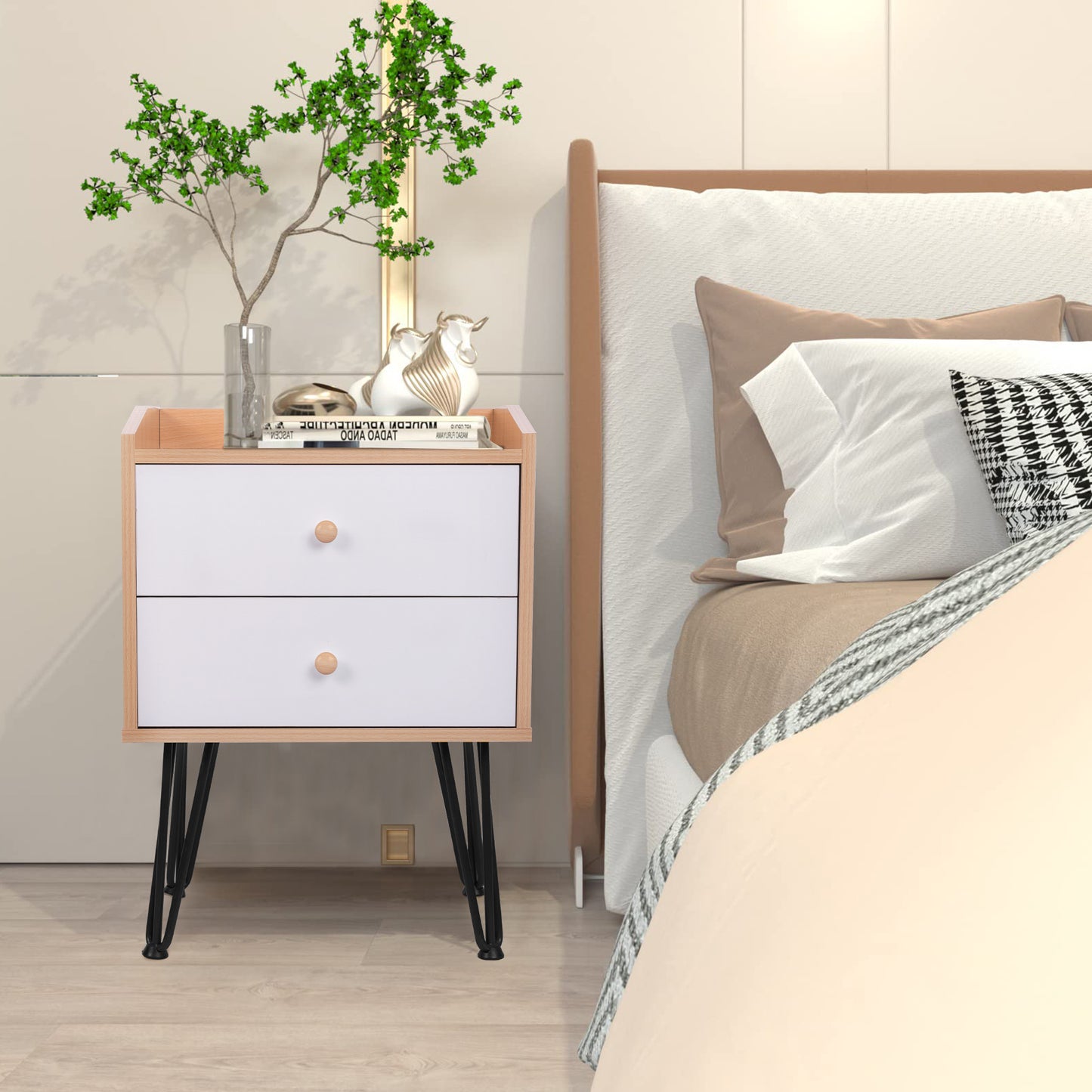 Waytrim Bedside Table With Storage Space