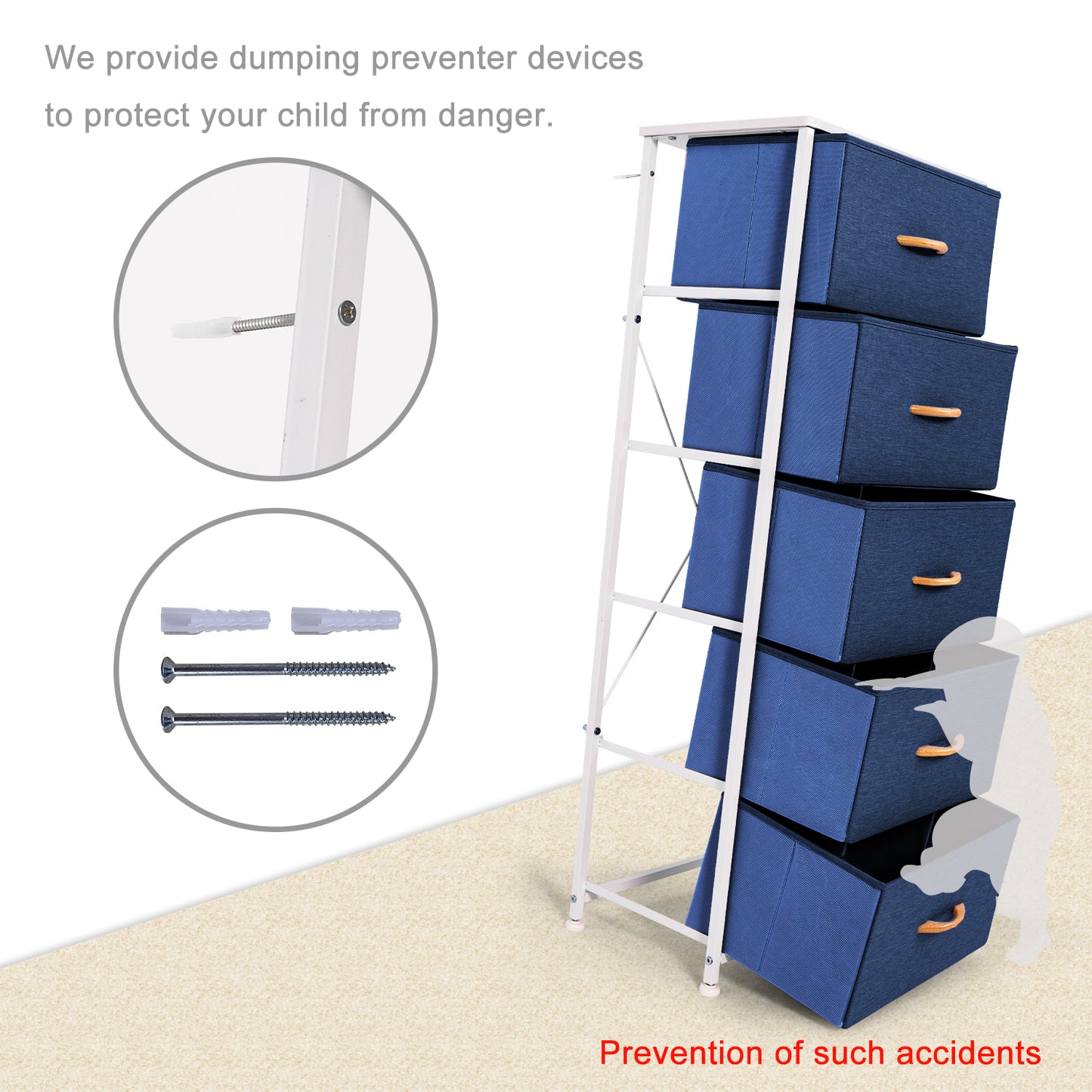 Waytrim Polyester and non-woven fabric drawer