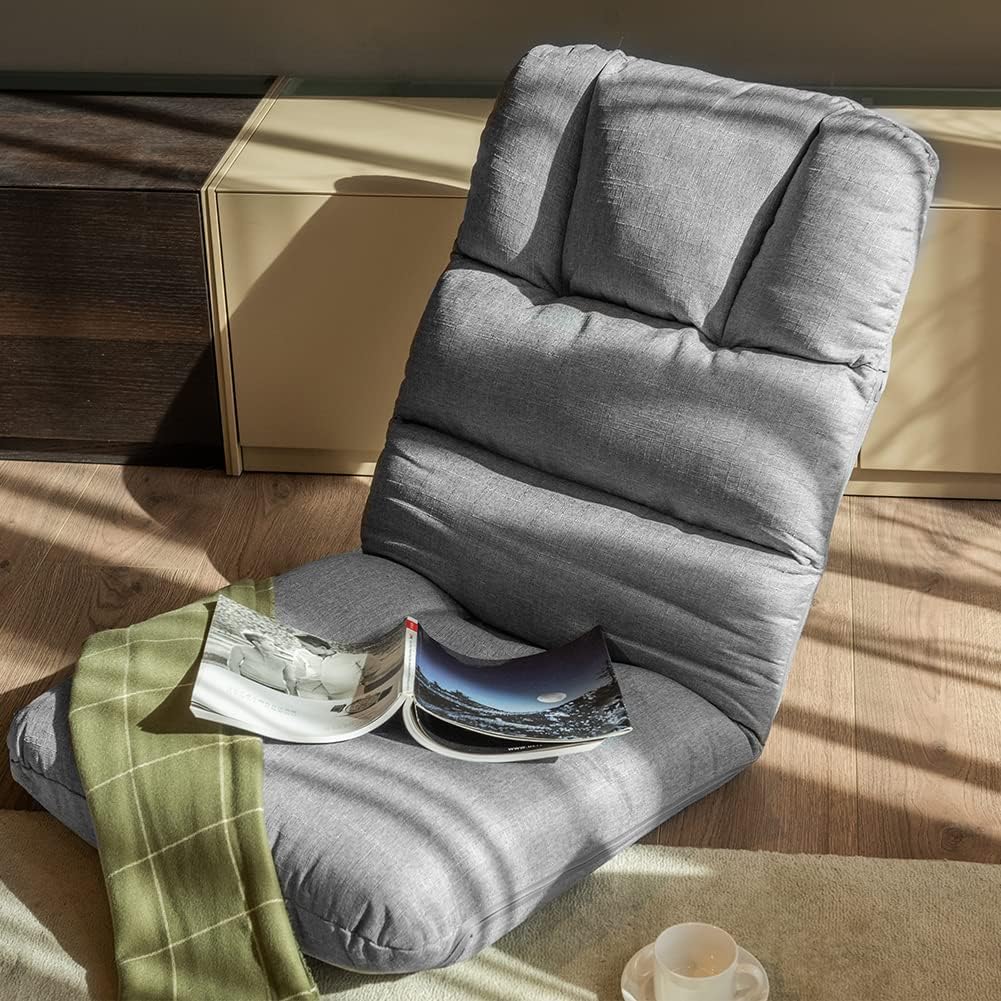 Indoor Adjustable Folding Padded Floor Chair, Padded Kids Gaming Sofa