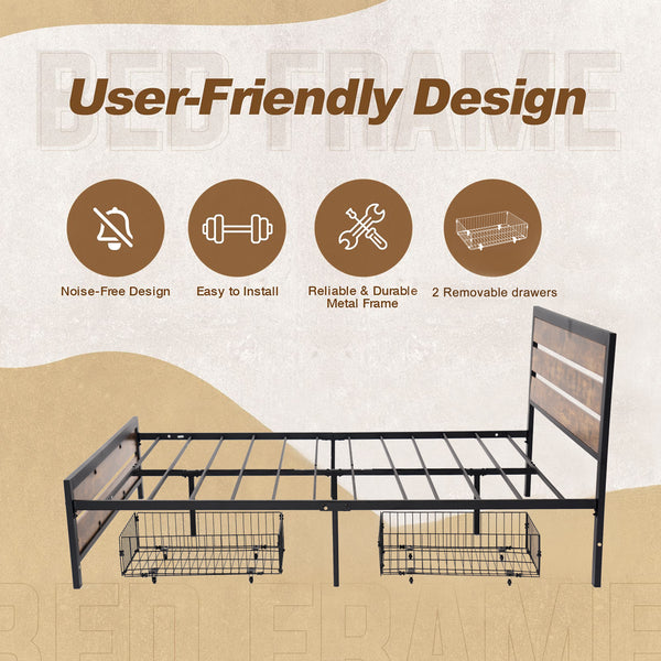 Storage metal bed