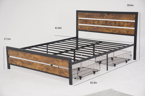 Storage metal bed