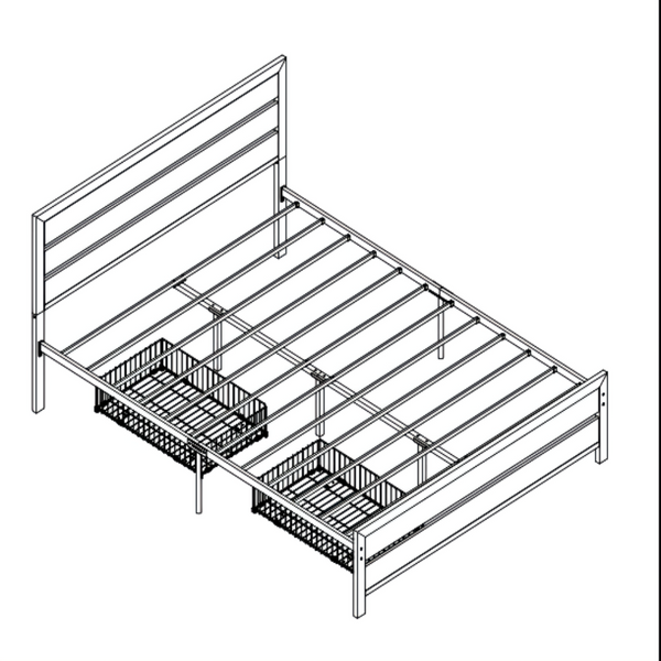 Storage metal bed