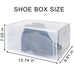 Foldable Clear Sneaker Display Box - 4 Pack - White, Large - [WAYTRIM]