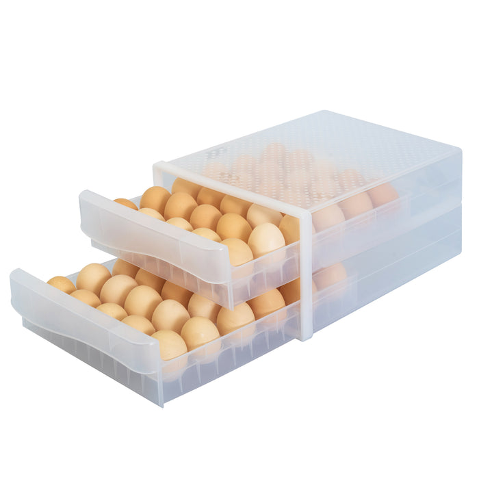 Egg Holder Egg Containers Multi Tier Stackable with Handle Egg Storage Box  Egg Tray for Countertop Cabinet Drawer Kitchen Refrigerator Layer