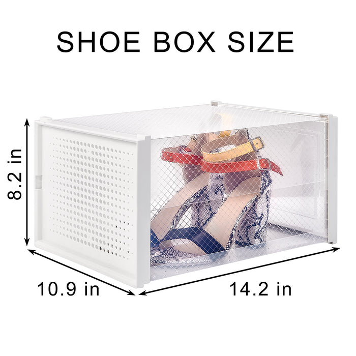 Foldable Clear Sneaker Display Box - 6 Pack - X-Large - [WAYTRIM]