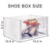 Foldable 6 Clear and 6 White Sneaker Display Box - 12 Pack - Transparent/White, X-Large - [WAYTRIM]