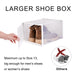 Foldable 6 Clear and 6 White Sneaker Display Box - 12 Pack - Transparent/White, X-Large - [WAYTRIM]
